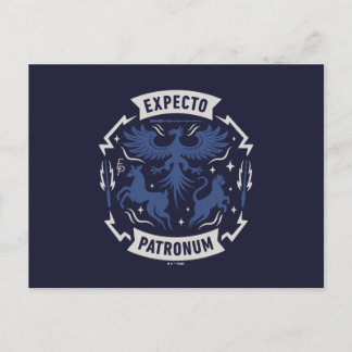 Expecto Patronum Vintage Silhuett Grafik Vykort