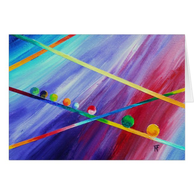 Expedition - abstrakt konst hälsningskort (Framsidan Horizontal)