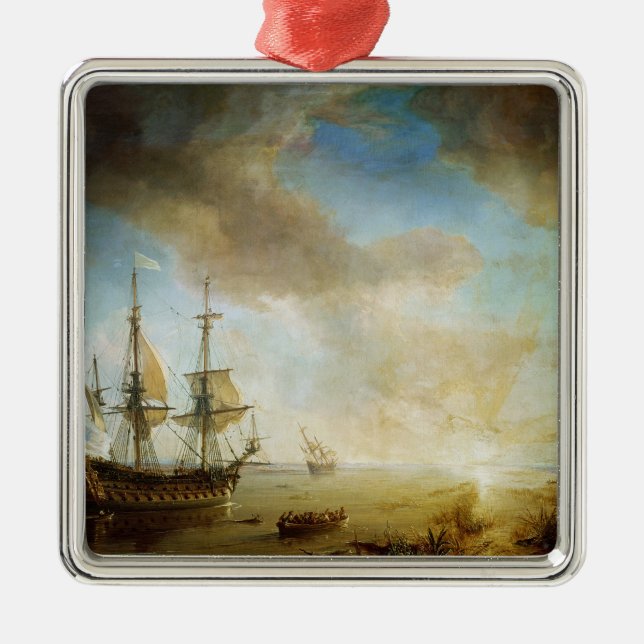 Expedition av Robert Cavelier de La Salle Julgransprydnad Metall (Framsidan)