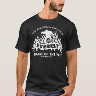 Expedition Mount Everest Yeti Forskning Berg T Shirt