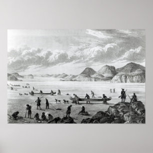 Expeditionbortgång pekar igenom Lata på Poster
