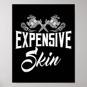 Expenserande hudtatto Älskare Inking Maskin Artist Poster