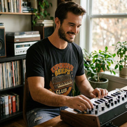 Expensive Beeps Club – Lustiges Synth Nerd T Shirt