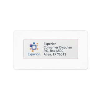 Experian adressetikett