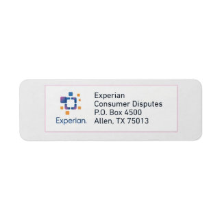 Experian Dispute Postadressetikett Returadress Etikett