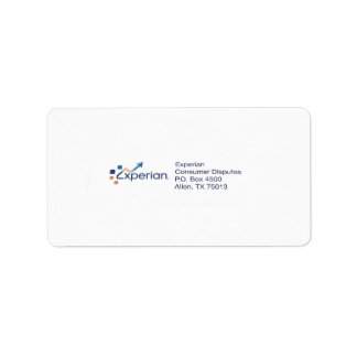Experian postetiketter adressetikett