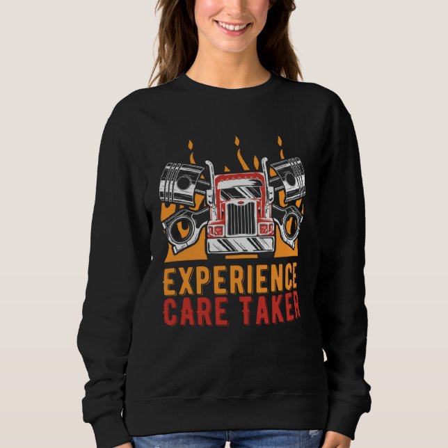 Experienced Care Taker Car Mechanic Auto Car Repai T Shirt (Framsida)