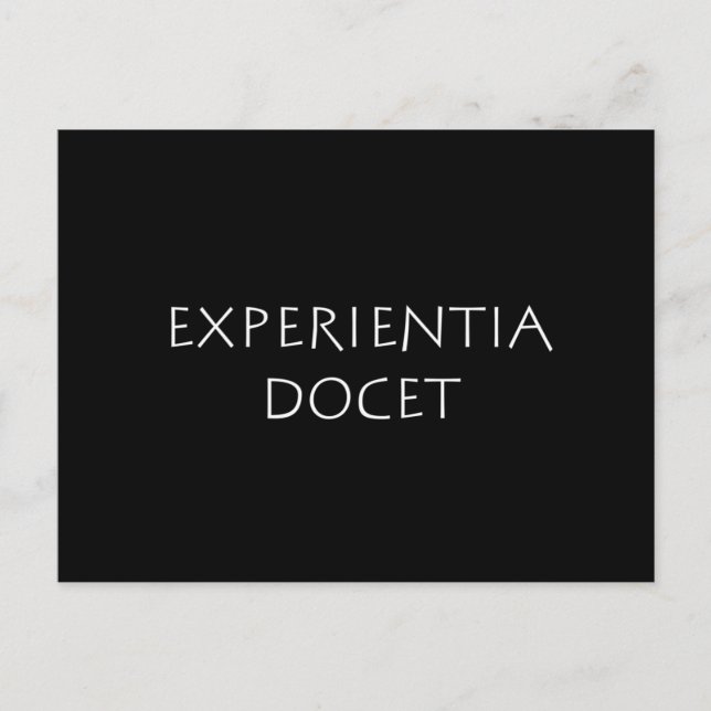 Experientia docet vykort (Framsida)
