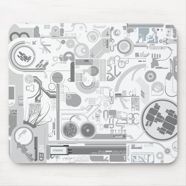 experiment för vektor för drev för technodatorchip musmatta (Framsidan)