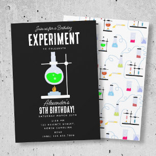 Experiment inom kemi-vetenskap Barns födelsedag Pa Inbjudningar
