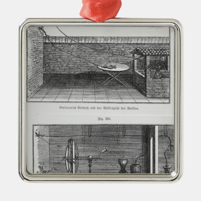 Experiment på grodor av Louis Galvani Julgransprydnad Metall (Framsidan)