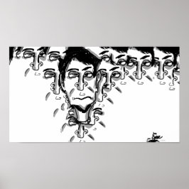 Experimental cartoon art poster