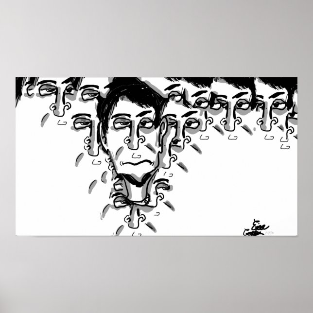 Experimental cartoon art poster (Framsidan)