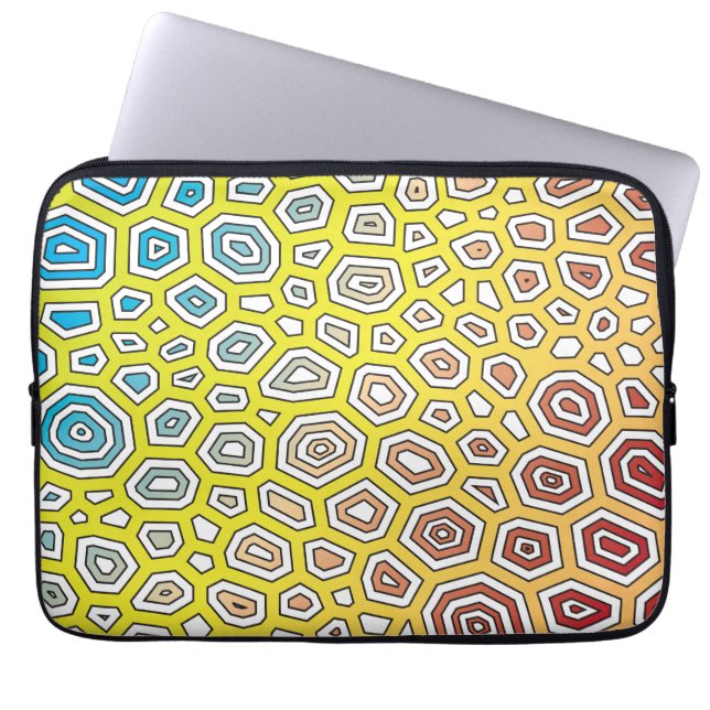 Experimentell mönster 8 laptop fodral (Framsidan)