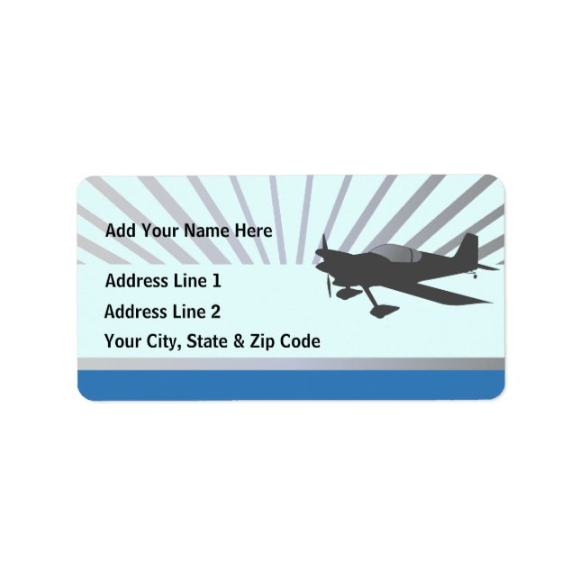 Experimentella luftfartyg adressetikett (Framsidan)