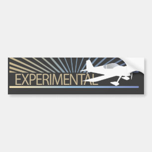 Experimentella luftfartyg bildekal