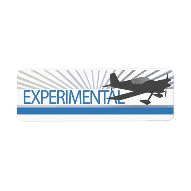 Experimentella luftfartyg returadress etikett (Framsidan)
