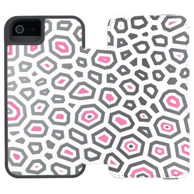 Experimentellt mönster 4 incipio iPhone wallet skal (Folio Öppen)