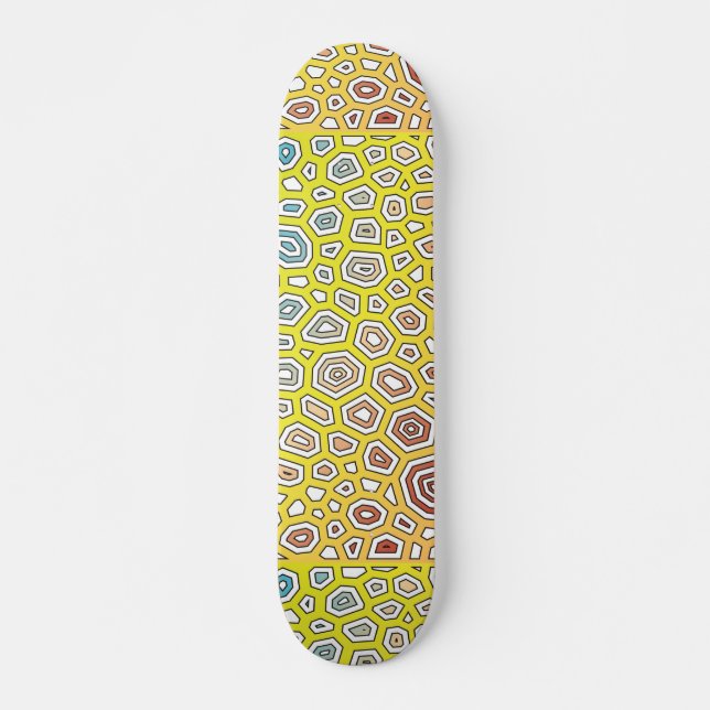 Experimentellt mönster 8 mini skateboard bräda 18,5 cm (Framsida)