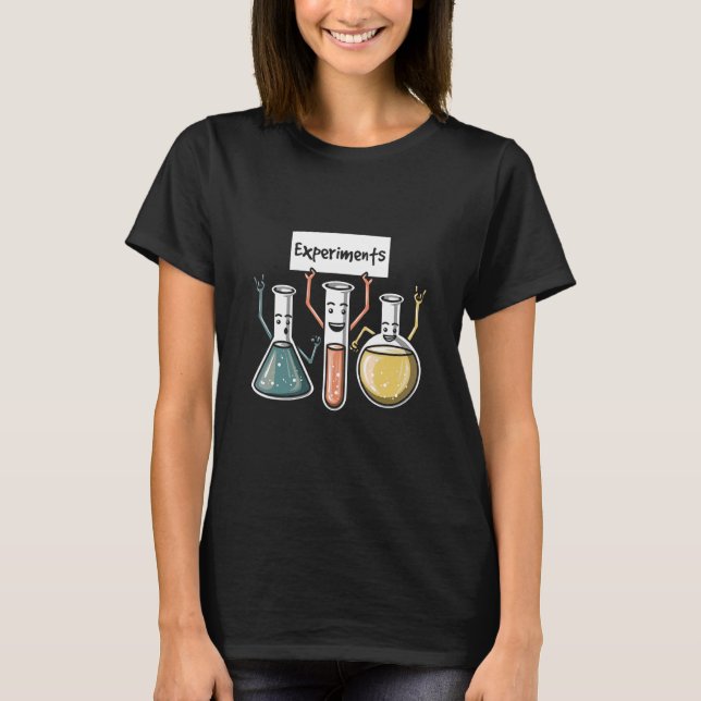 Experimentera kemi Science Enthusiast Chemist T Shirt (Framsida)