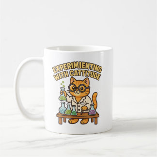Experimentera med Cattige - Lab Cat T-Shirt Kaffemugg