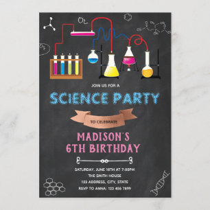 Experimenterad FÄRDIG BIRTHDAY-INBJUDAN Inbjudningar