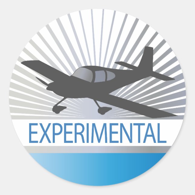 Experimentflygplanet Vinge Runt Klistermärke (Framsida)