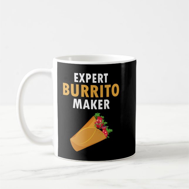 Expert Burrito Maker Street Food Taco Day Gag Gift Kaffemugg (Vänster)