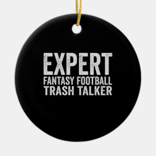 Expert Fantasy Football Sopor Talker Funny Gift Julgransprydnad Keramik