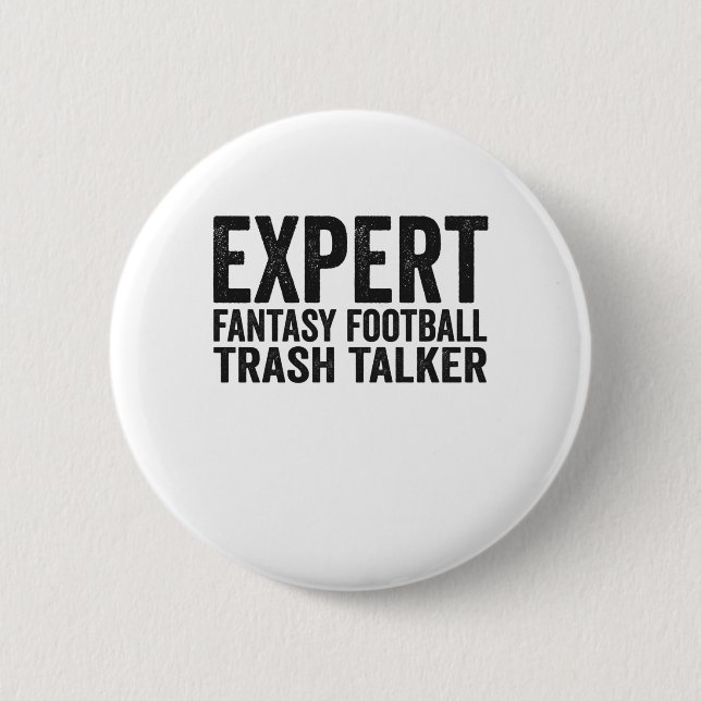 Expert Fantasy Football Sopor Talker Funny Gift Knapp (Framsida)