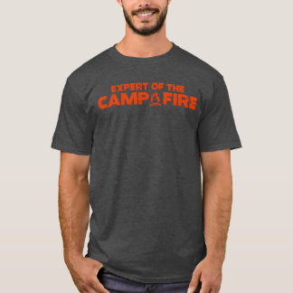 Expert på camping med lägereld Expertflicka T Shirt