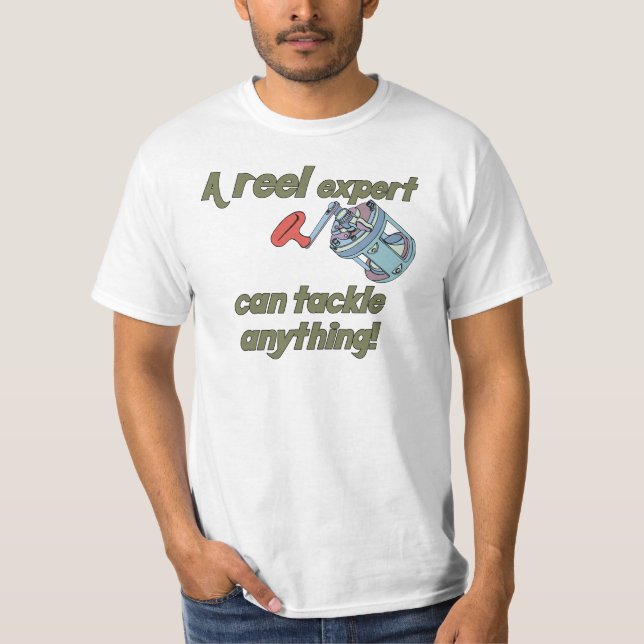 Expert på fiskeredskap t shirt (Framsida)