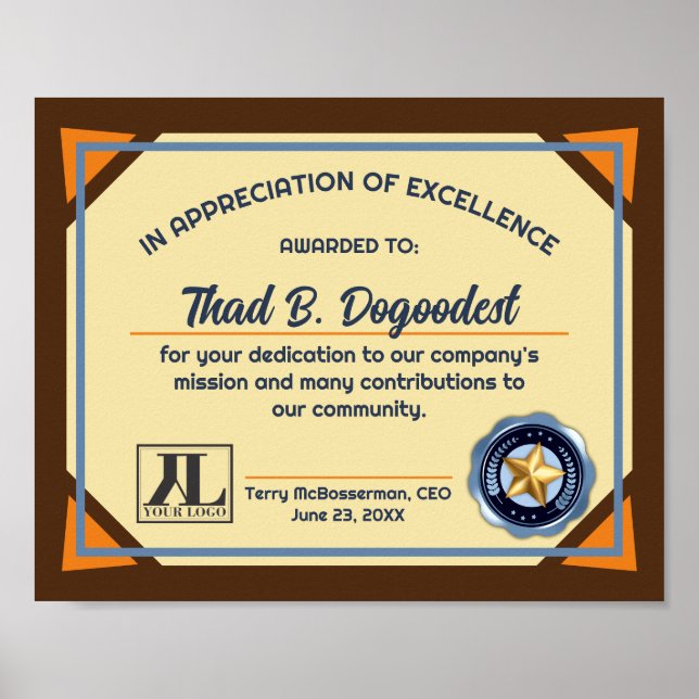 Expertcertifikat för erkännande av volontärer för  poster (Framsidan)