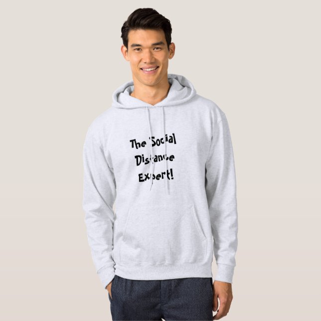 Experten på social distans hoodie (Hel framsida)