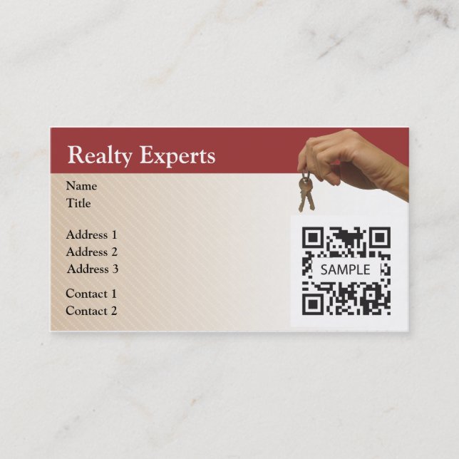 Experter för visitkortmallfast egendom visitkort (Framsida)
