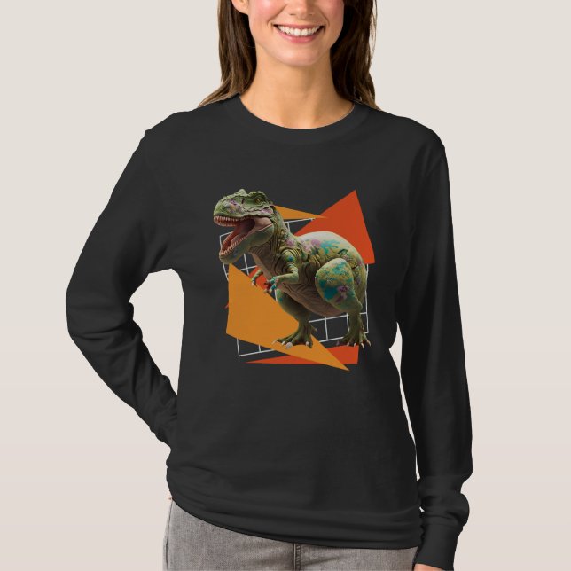 Experts på påskägg jakt Dinosaurie påskharar  T Shirt (Framsida)