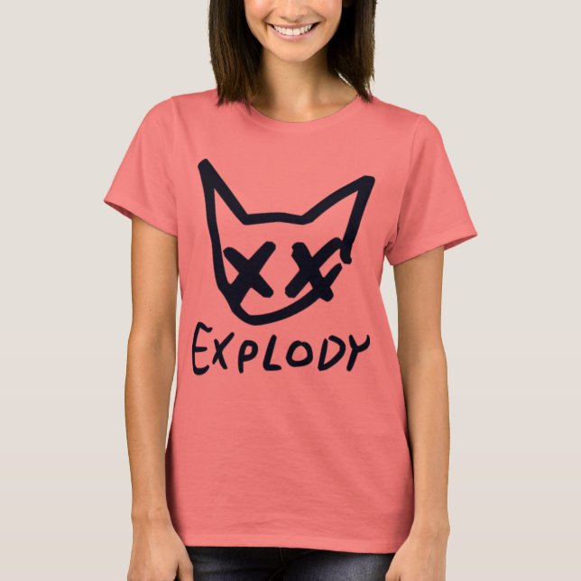 Explodera katten t shirt (Framsida)
