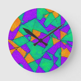 Exploderad - Abstrakten Ken Gage Rund Klocka