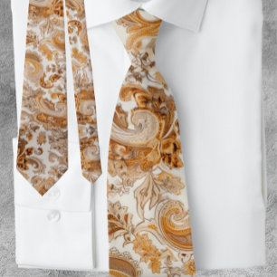 Exploderad Paisley Mönster Blommigt Peach Slips