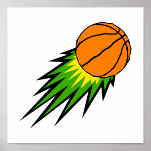 Exploderande basket poster