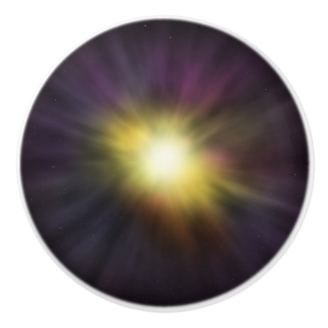 Exploderande Digital Space Artwork med Coola Star Knopp (Framsidan)