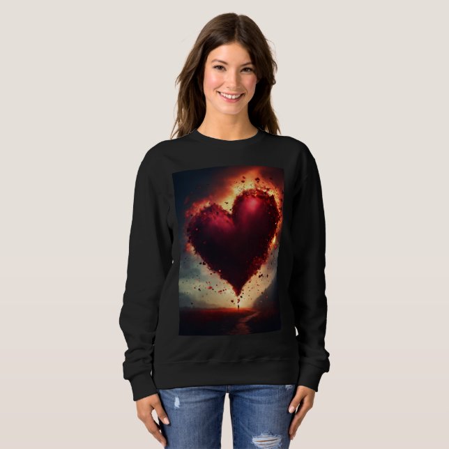 Exploderande hjärtlycka t shirt (Hel framsida)