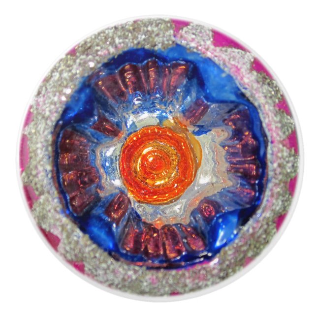 Exploderande konsmos Art Glass - Van Gogh Orange S Knopp (Framsidan)