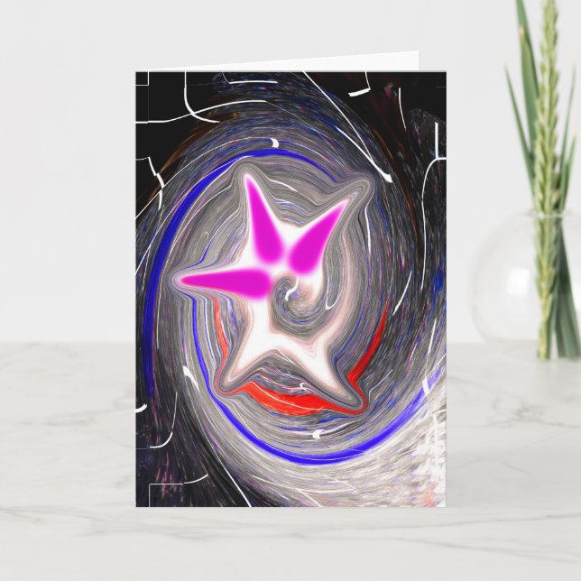 Exploderande kosmisk bubbla helgkort (Framsida)