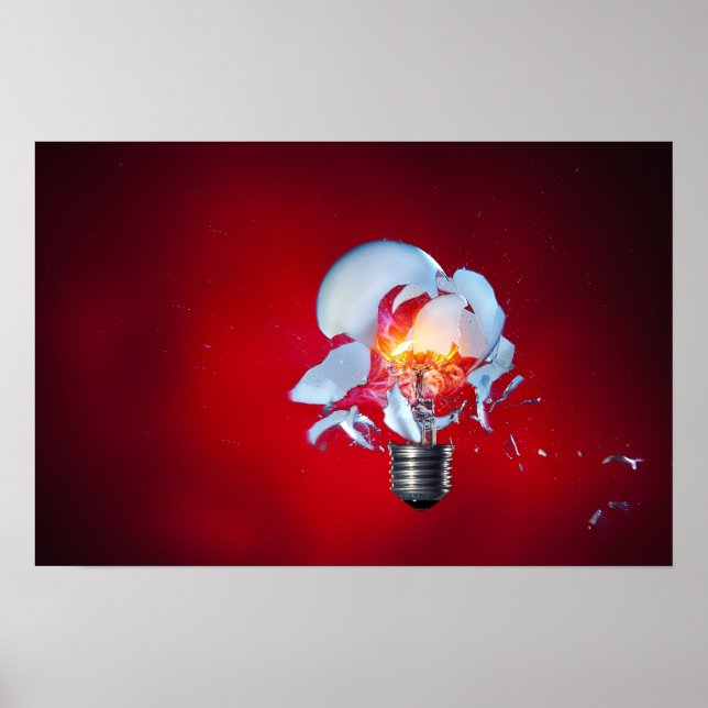 Exploderande lätt bulb poster (Framsidan)