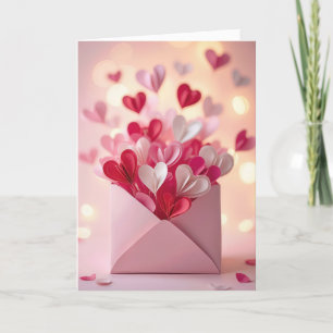 Exploderande Pappra hjärtan från Valentine Kort