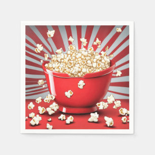 Exploderande Popcorn Bowl Pappersservett