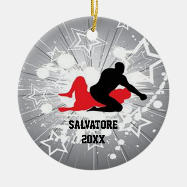 Exploderande prydnad för stjärnabrottarejul julgransprydnad keramik (Framsidan)