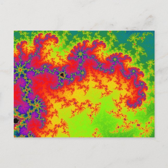 Exploderande regnbåge vykort (Framsida)