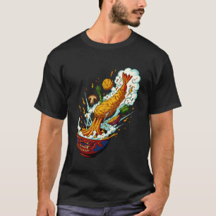 Exploderande Tempura Monster Bowl Japansk Matkonst T Shirt